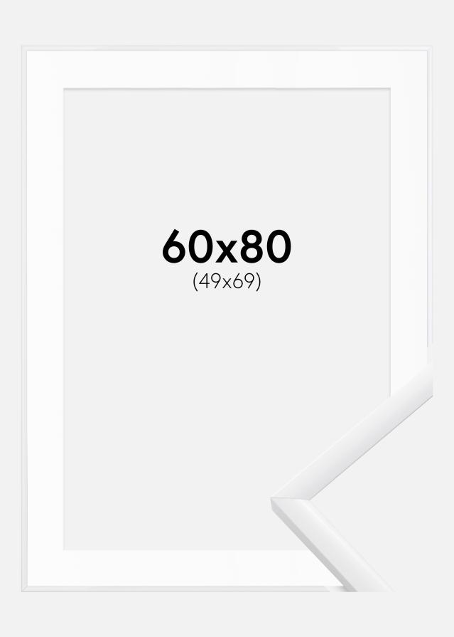 Ram med passepartou Kader New Lifestyle Wit 60x80 cm - Passe-partout Wit 50x70 cm