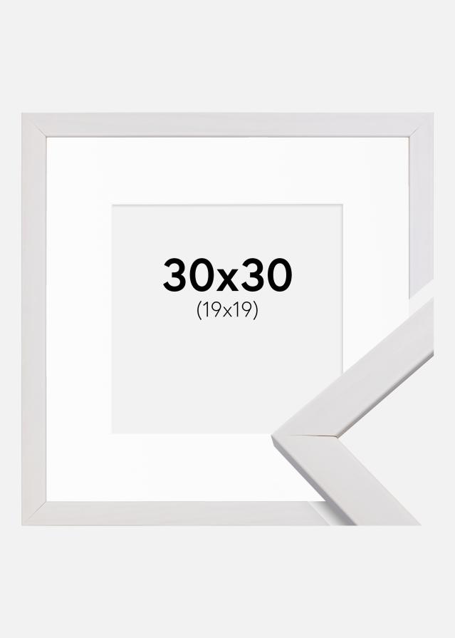 Ram med passepartou Kader Stilren Wit 30x30 cm - Passe-partout Wit 20x20 cm