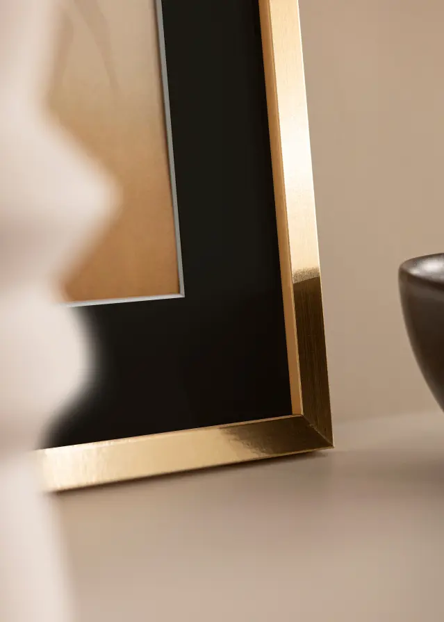 Ram med passepartou Kader Trendy Goud 45x60 cm - Passe-partout Zwart 30x45 cm