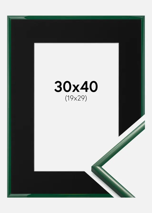 Ram med passepartou Kader New Lifestyle Moss Green 30x40 cm - Passe-partout Zwart 20x30 cm