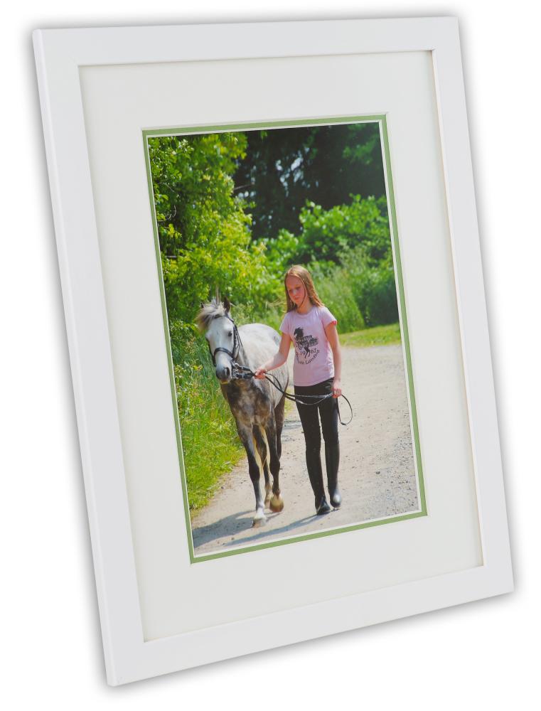 Egen tillverkning - Passepartouter Passe-partout twee lagen - Wit/Groen