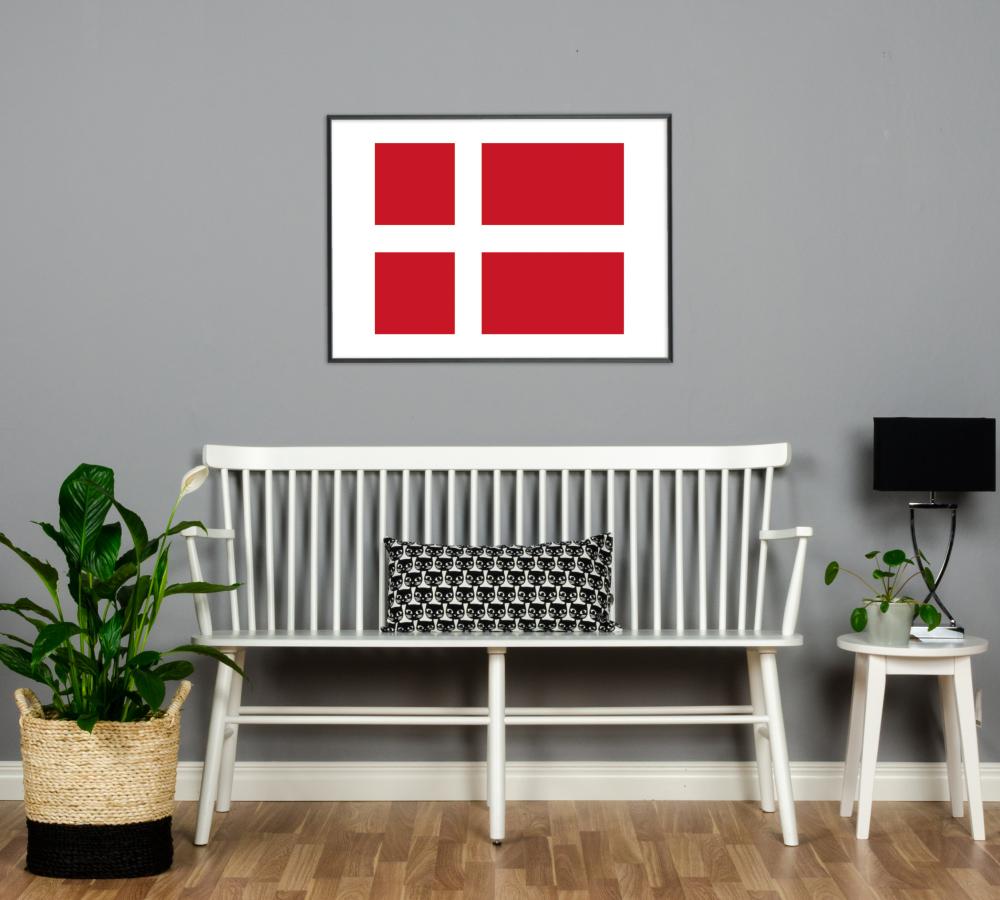 Bildverkstad Flagga - Danmark Poster