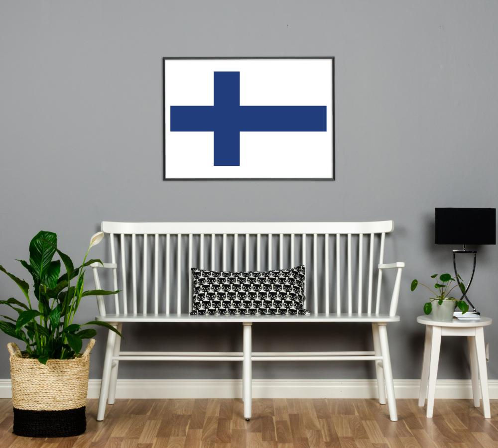 Bildverkstad Flagga - Finland Poster
