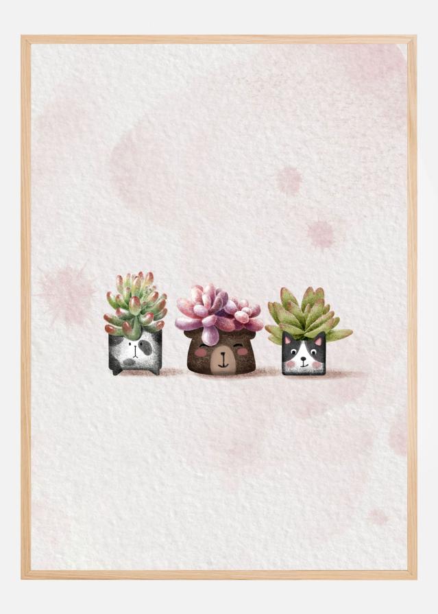 Bildverkstad Cute Succulents Poster