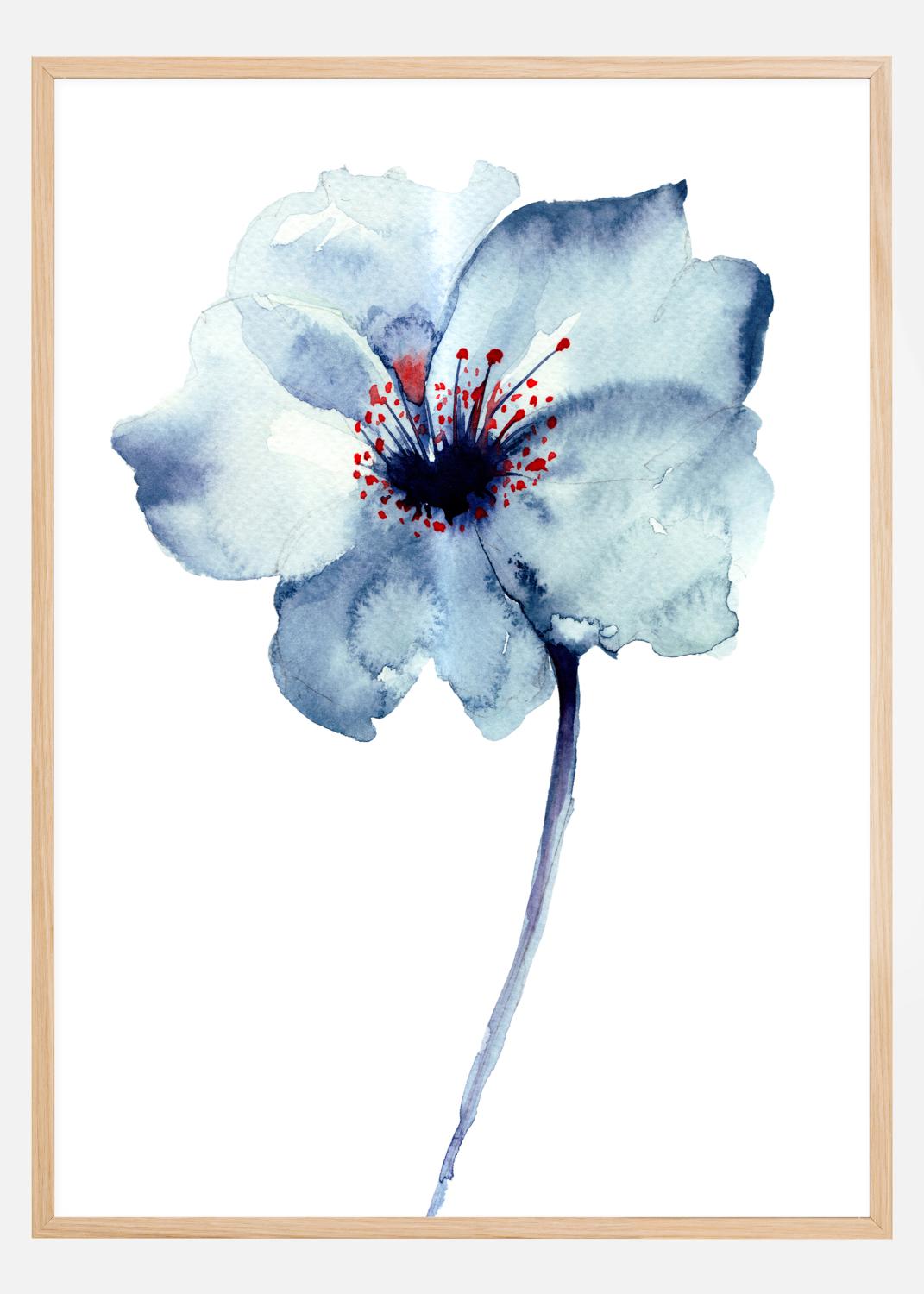 Product Image for Aquarelle Flower - Blue Poster (30x40 cm)