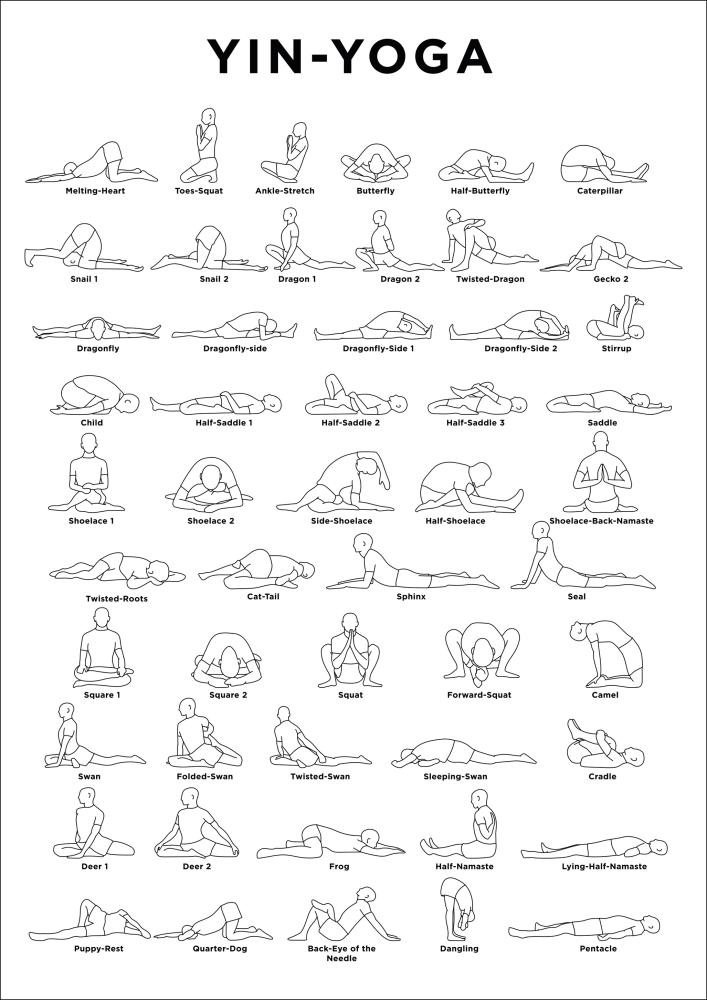 Bildverkstad Yoga - White Poster