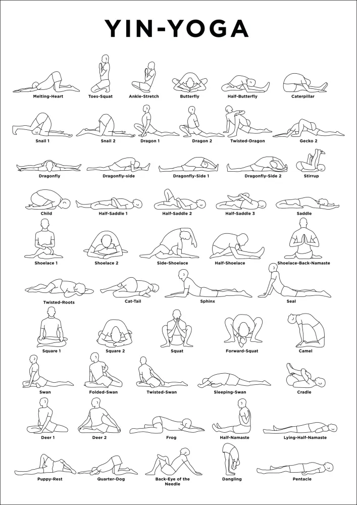 Bildverkstad Yoga - White Poster