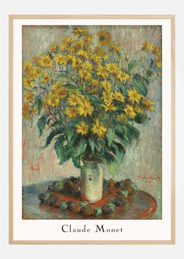 Bildverkstad Claude Monet -Jerusalem Artichoke Flowers Poster