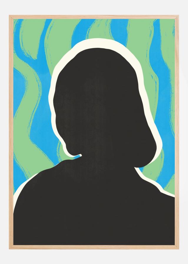 Bildverkstad Anonymous Portrait In Cool Colors Poster