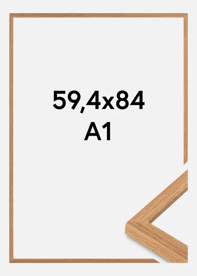 BGA Kader Modern Acrylglas Teak 59,4x84cm (A1)