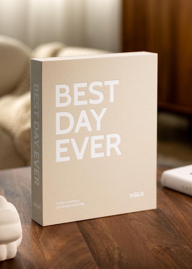 BGA KAILA BEST DAY EVER Creme - Coffee Table Photo Album (60 Zwarte zijden)