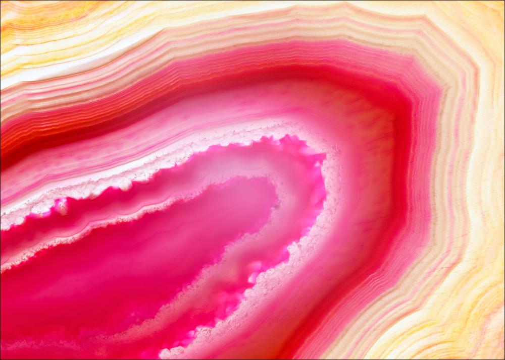 Bildverkstad Agate - Roze / Geel I Poster