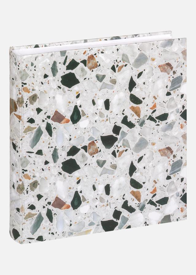 Walther Terrazzo stone Album Zwart - 28x29 cm (60 Witte zijden / 30 bladen)