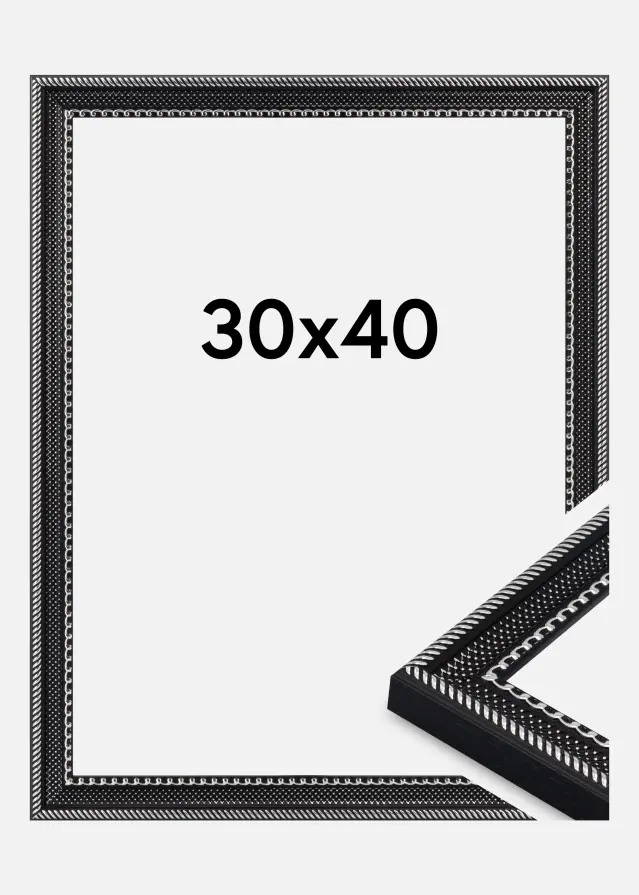 Jämtlands Ramfabrik Kader Trellis Acrylglas Zwart 30x40 cm