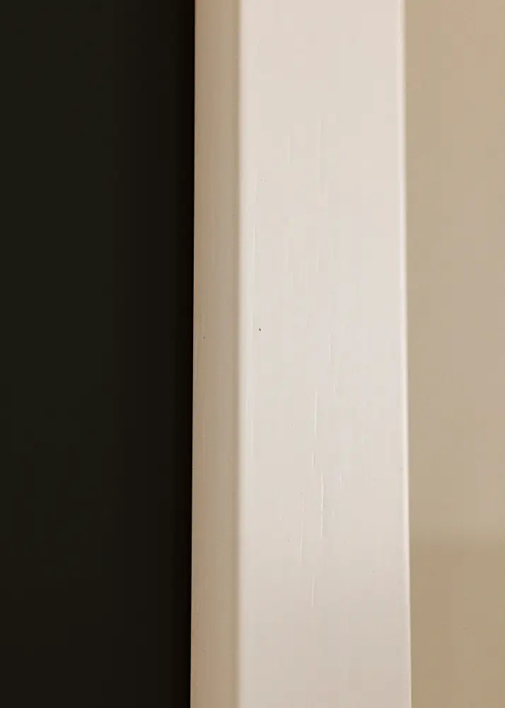Ram med passepartou Kader White Wood 70x90 cm - Passe-partout Zwart 55x70 cm