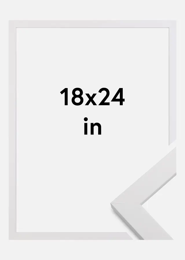 Galleri 1 Kader White Wood Acrylglas 18x24 inches (45,72x60,96 cm)