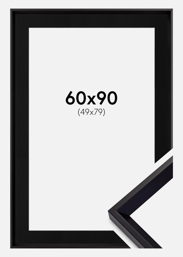 Ram med passepartou Kader Globe Zwart 60x90 cm - Passe-partout Zwart 50x80 cm
