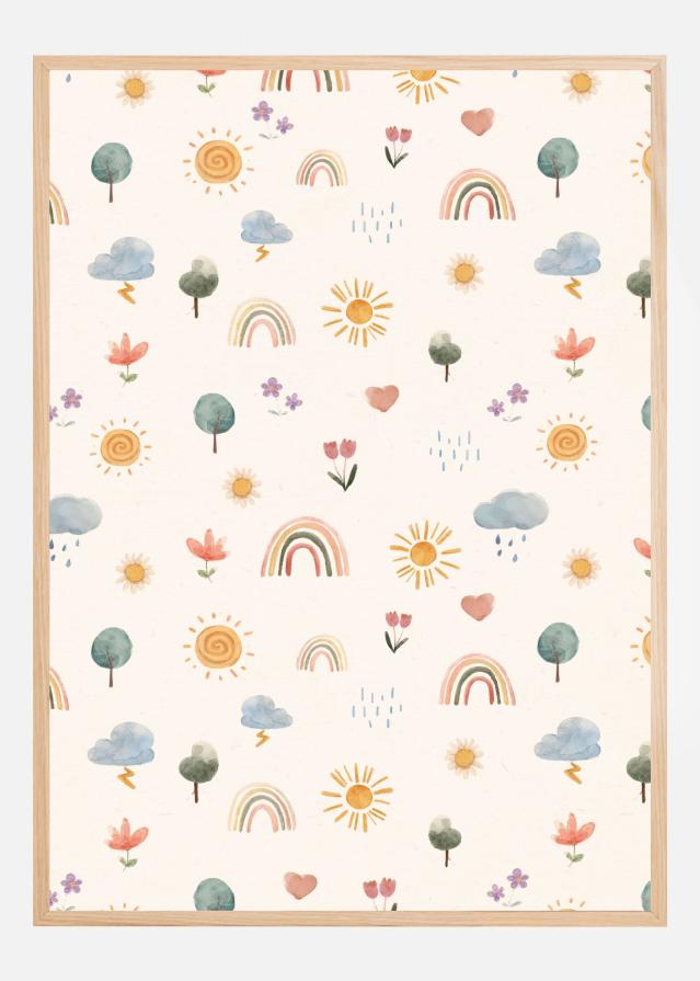 Bildverkstad Seasonal Stickers Pattern Poster