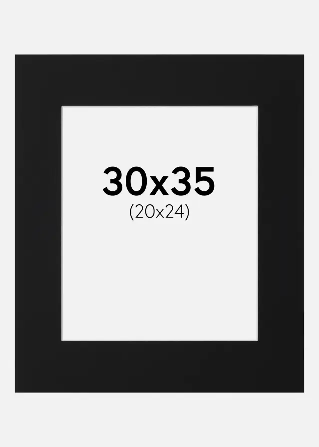 Artlink Passe-partout Zwart Standaard (Witte kern) 30x35 cm (20x24)