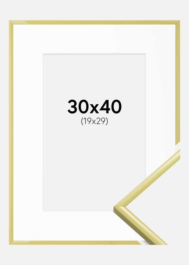 Ram med passepartou Kader New Lifestyle Lichtgeel 30x40 cm - Passe-partout Wit 20x30 cm