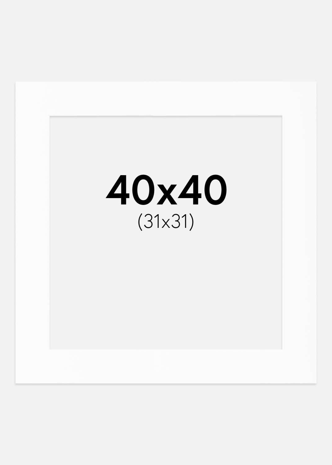Product Image for Passe-partout Wit Standaard (Witte kern) 40x40 cm (31x31)