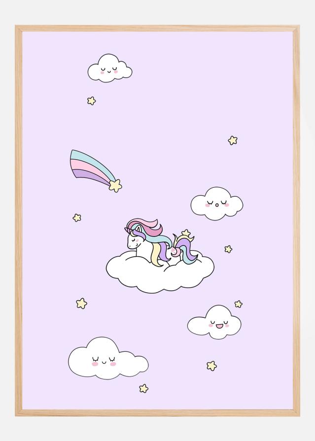 Bildverkstad Kawaii Unicorn Poster