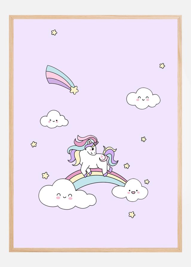 Bildverkstad Kawaii Unicorn Poster