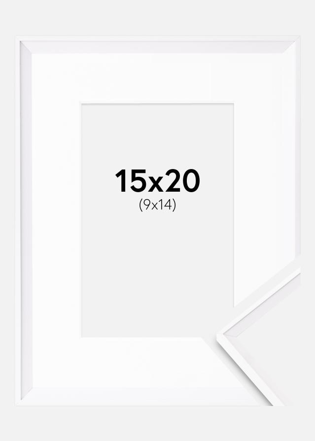 Ram med passepartou Kader Desire Wit 15x20 cm - Passe-partout Wit 10x15 cm