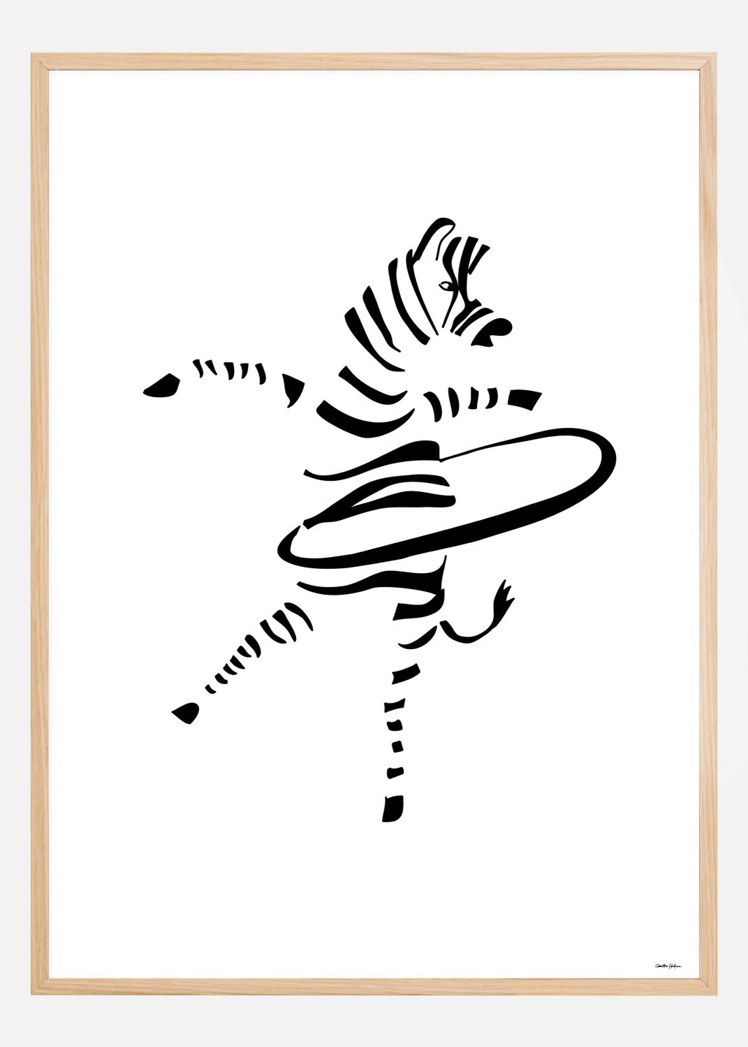 Product Image for Hula Hoop Zebra Poster (21x29,7 cm (A4))