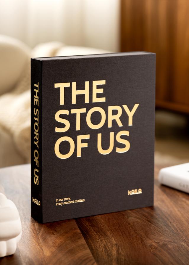 BGA KAILA THE STORY OF US Black - Coffee Table Photo Album (60 Zwarte zijden)