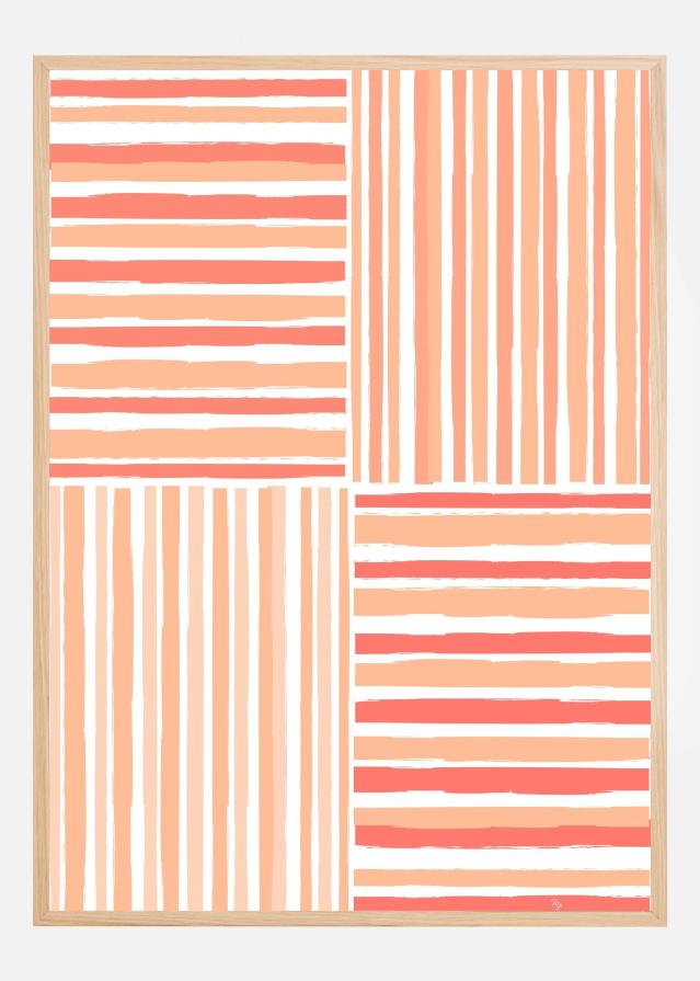 Bildverkstad Peach Stripes Poster