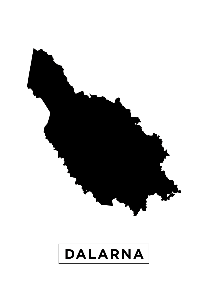 Bildverkstad Map - Dalarna - White Poster