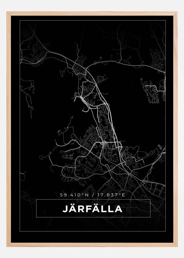 Bildverkstad Map - Järfälla - Black Poster