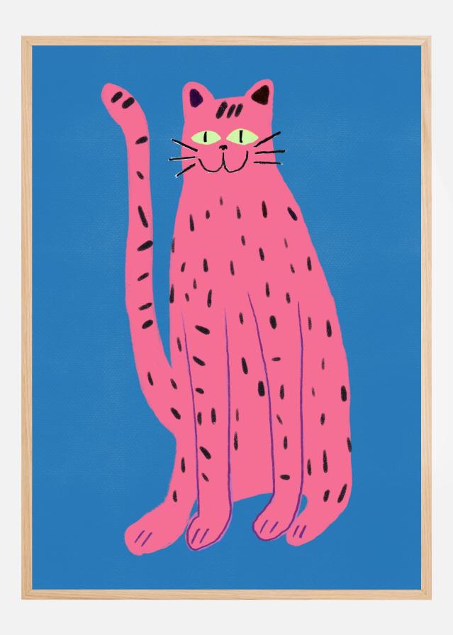 Bildverkstad Pink cat Poster