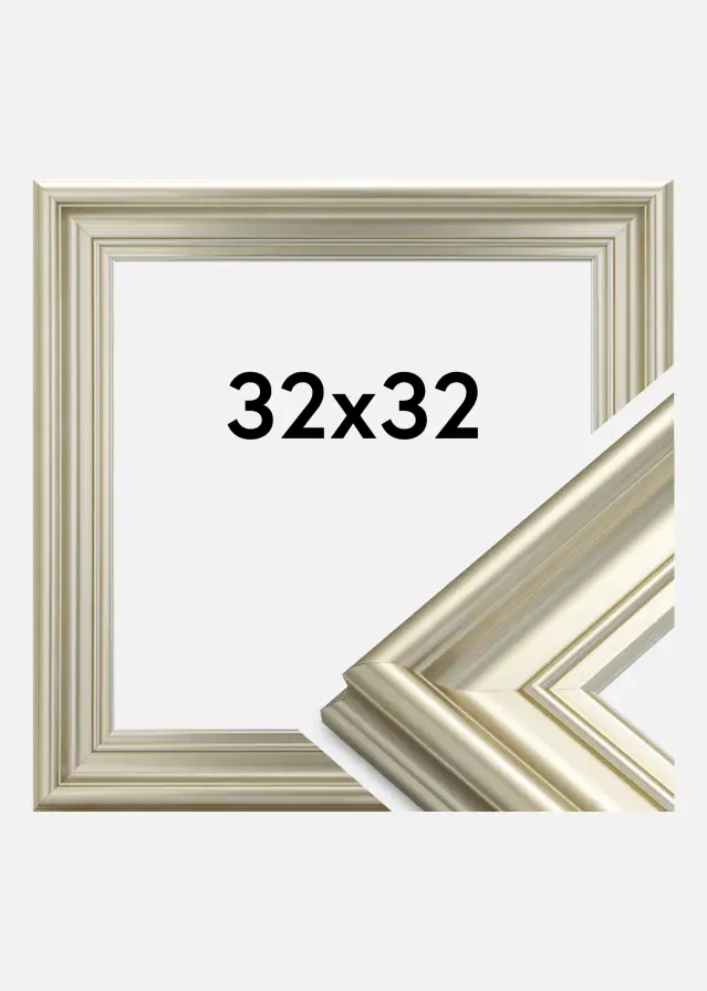 Ramverkstad Kader Mora Premium Zilver 32x32 cm
