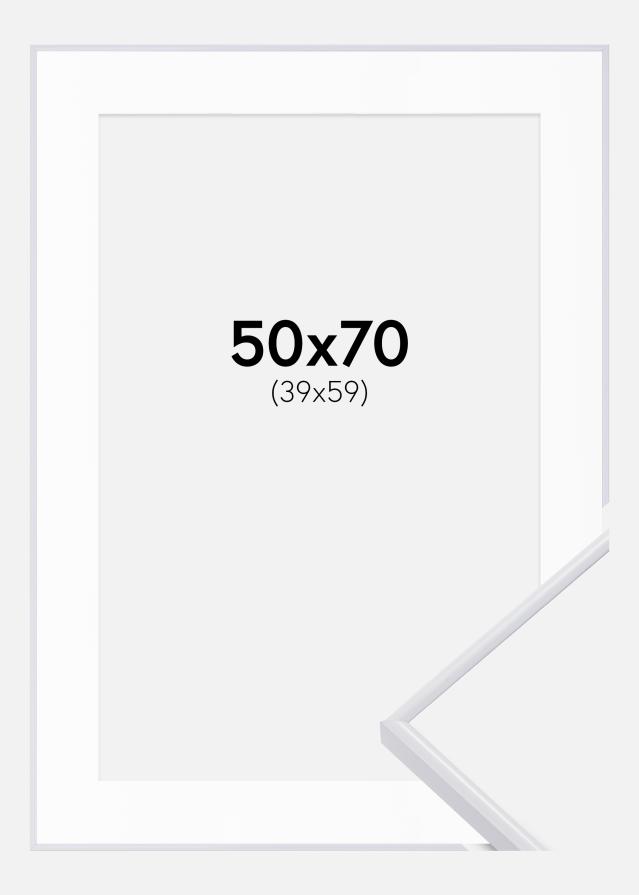 Ram med passepartou Kader Visby Wit 50x70 cm - Passe-partout Wit 40x60 cm