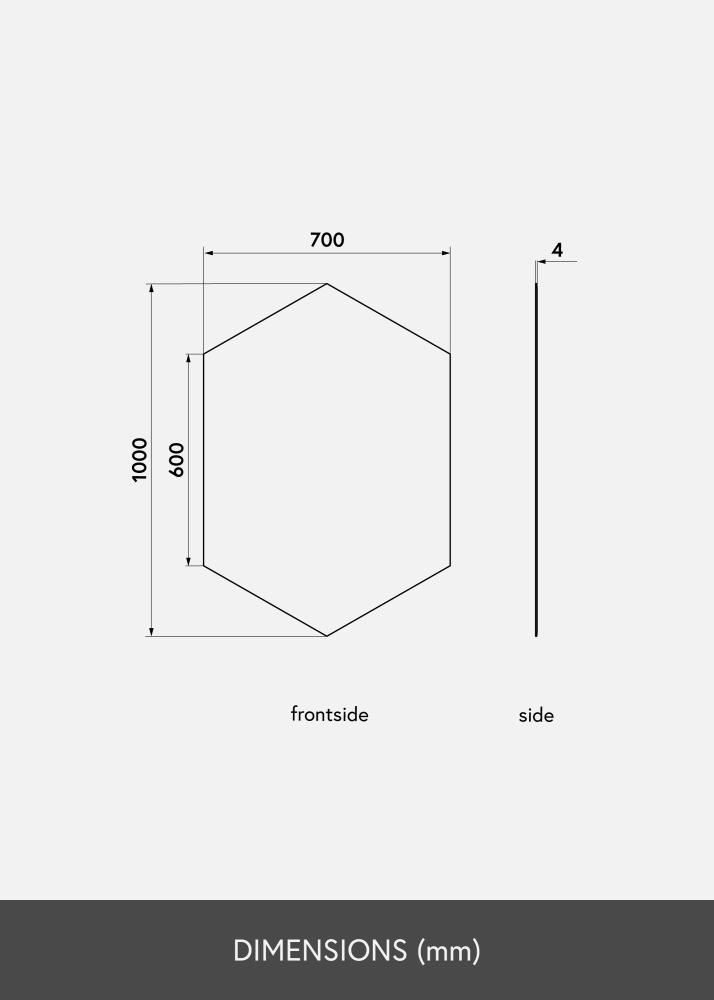 KAILA KAILA Spiegel Tall Hexagon 70x100 cm