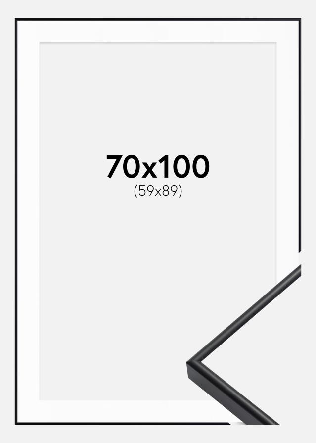 Ram med passepartou Kader Visby Zwart 70x100 cm - Passe-partout Wit 60x90 cm