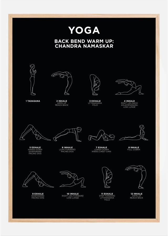 Bildverkstad Back Bend - Warm Up - Black Poster