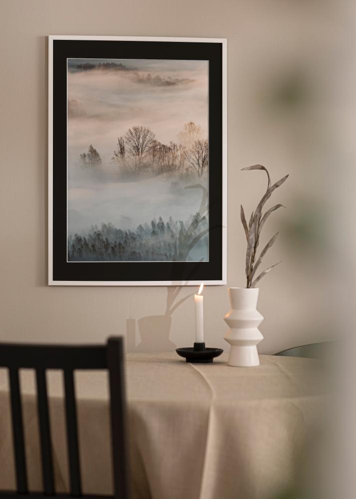 Ram med passepartou Kader Kaspar Wit 40x60 cm - Passe-partout Zwart 30x50 cm