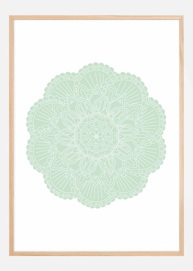 Bildverkstad Abstract Green Mandala Poster