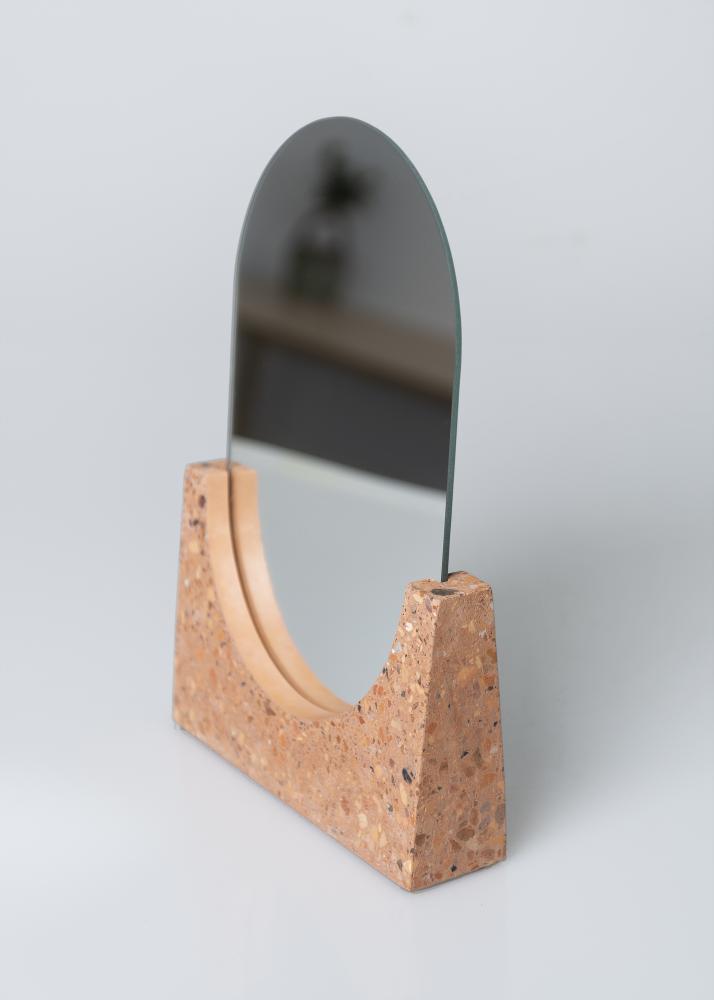 Hübsch Tafelspiegel Terrazzo Rood