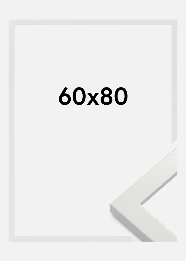 Galleri 1 Kader White Wood Glossy Acrylglas 60x80 cm