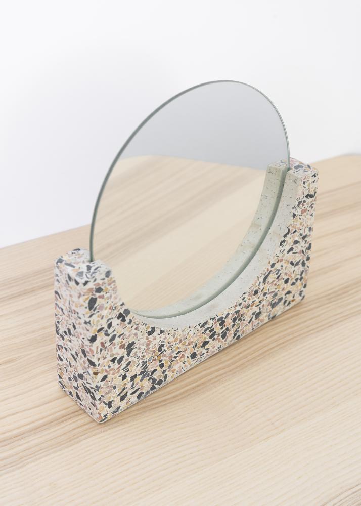 Hübsch Tafelspiegel Terrazzo Wit 17 cm Ø