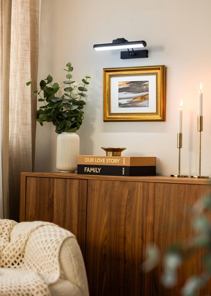 KAILA KAILA Glans Batterij-aangedreven Schilderijlamp 32 cm - Zwart