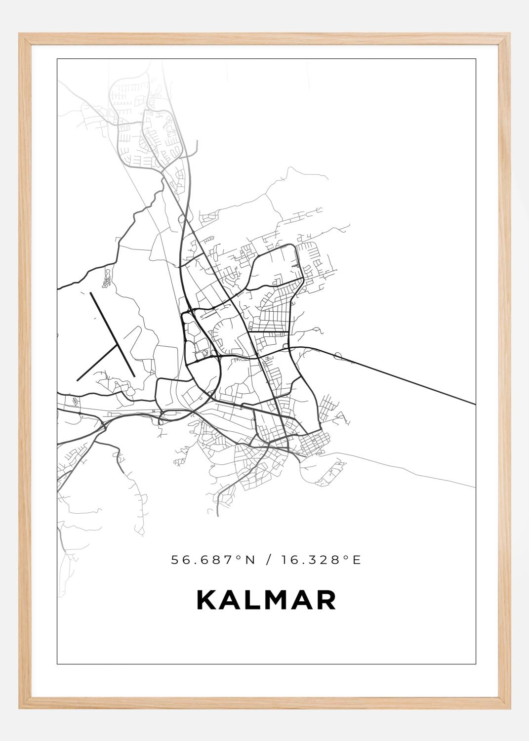 Product Image for Map - Kalmar - White Poster (50x70 cm)
