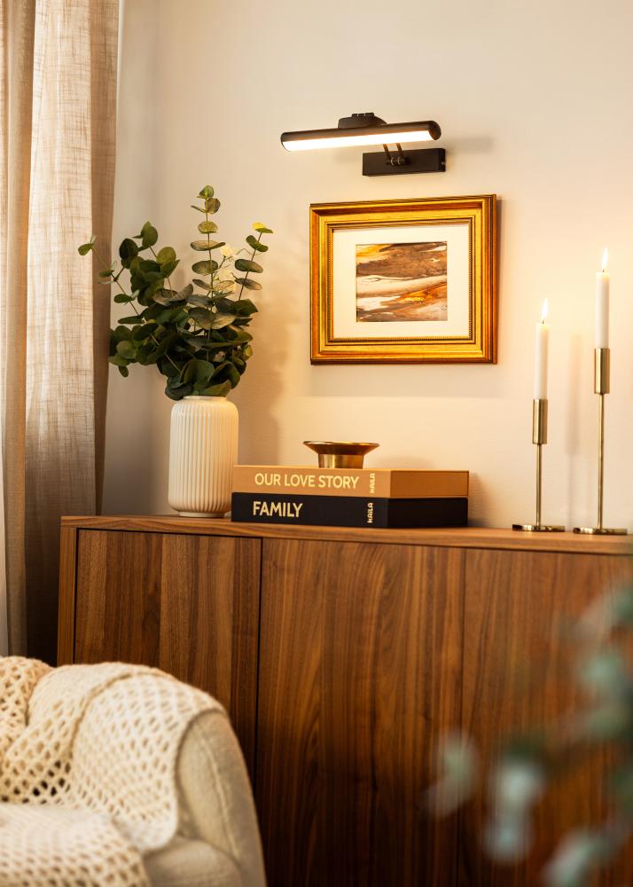 KAILA KAILA Glans Batterij-aangedreven Schilderijlamp 32 cm - Zwart