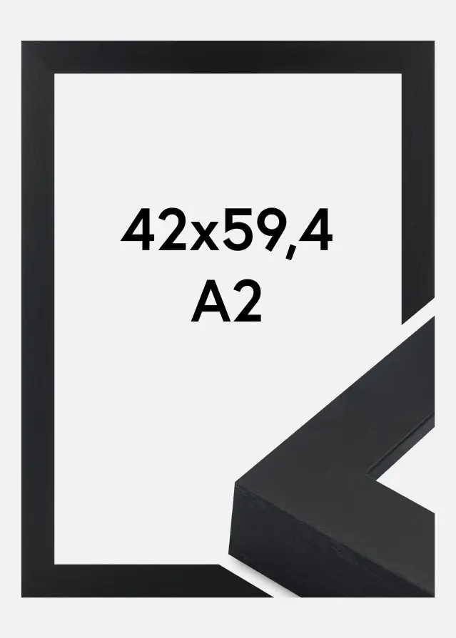 Jämtlands Ramfabrik Kader Wells Acrylglas Zwart 42x59.4 cm (A2)