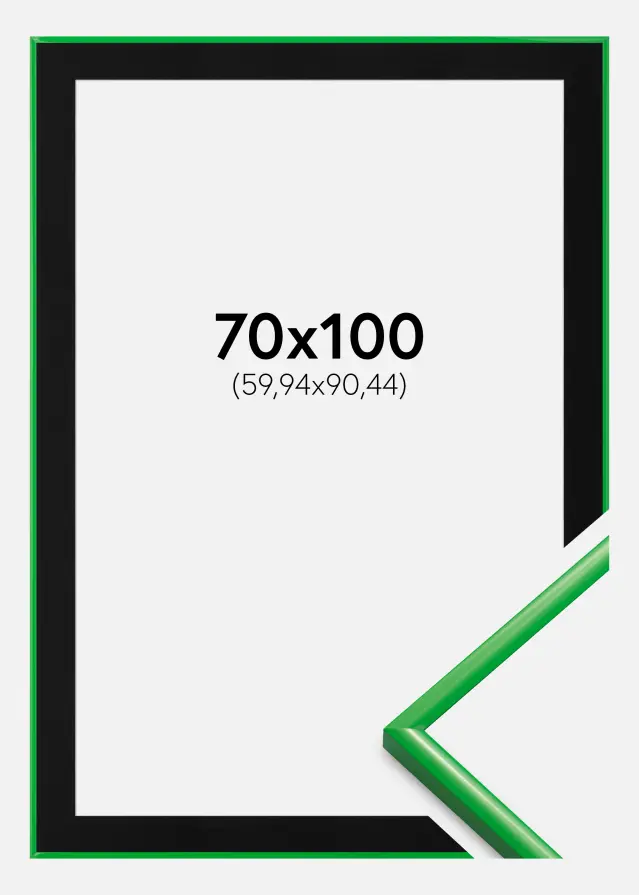Ram med passepartou Kader New Lifestyle Grass Green 70x100 cm - Passe-partout Zwart 24x36 inches