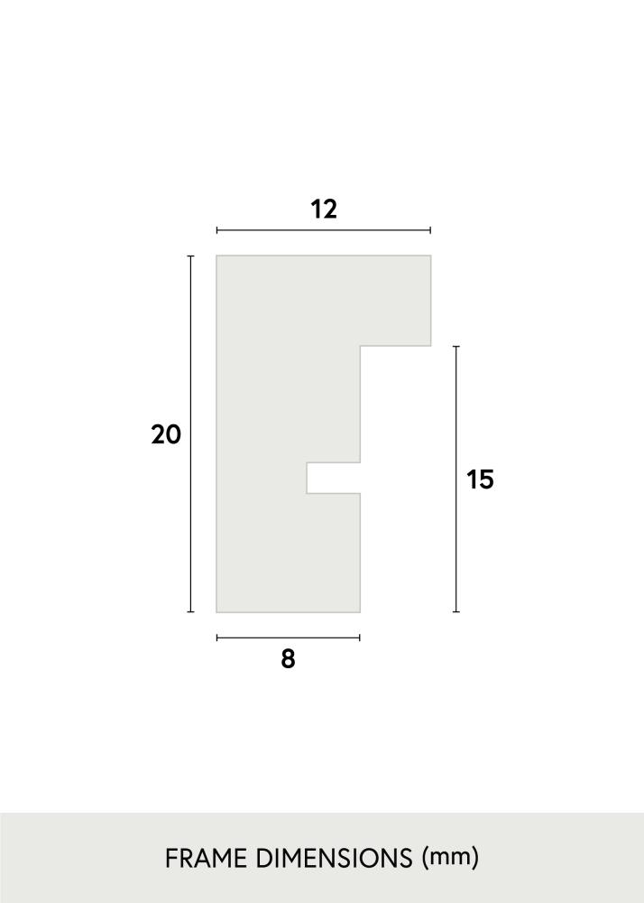 Ram med passepartou Kader E-Line Wide Eiken 70x100 cm - Passe-partout Zwart 24x36 inches